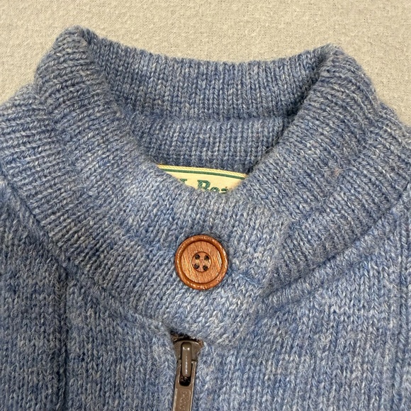 L.L. Bean Vintage 100% Wool Nordic Snow Zip Front Sweater Ski Vest Women L - Picture 6 of 15